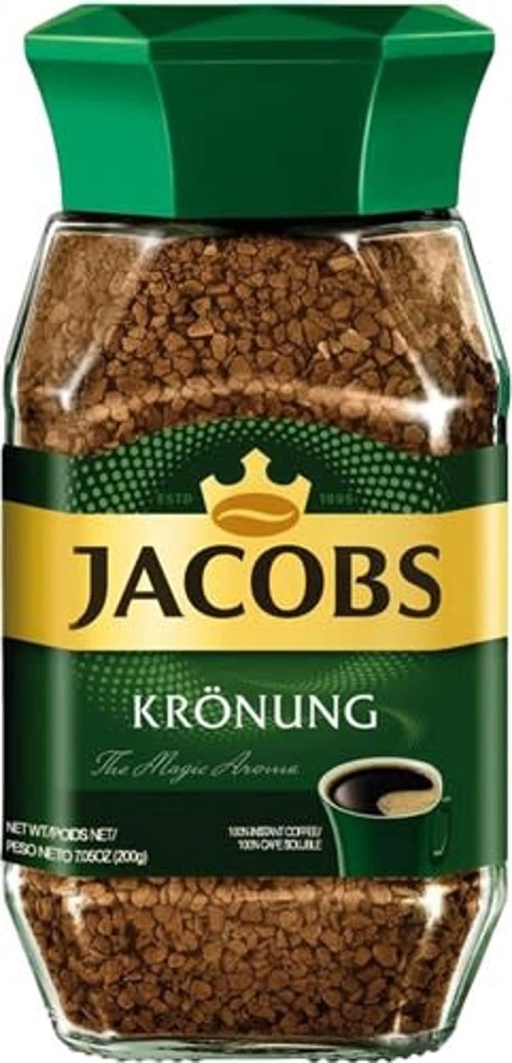 Jacobs KRONUNG Instant Coffee, 200g jar pack if 6