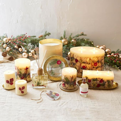 Rosy Rings Spicy Apple Botanical Pillar Candle