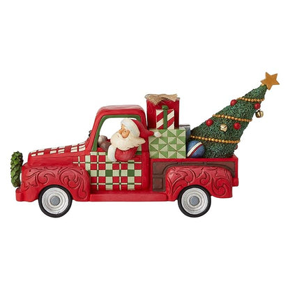 Hard to Find! Jim Shore Country Living Santa in Red Truck Figurine 6007443