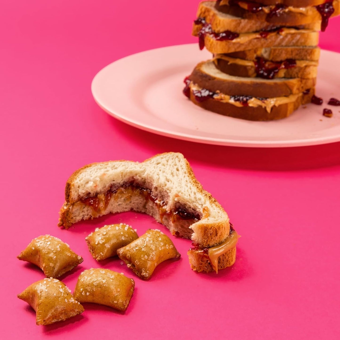 Quinn PB & J Berry Filled Pretzel Nuggets 6 oz ( Pack of 8)