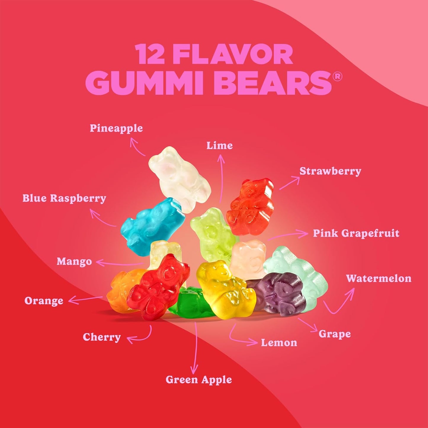Albanese GUMMI BEARS (12 Flavor ) Gummy Candy 5 lb Pack of 2