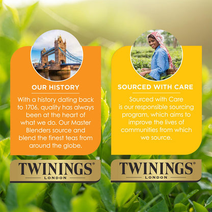 Twinning's Of London Earl Grey Black Tea 20 individual tea bags 1.41OZ ( Pack of 6)
