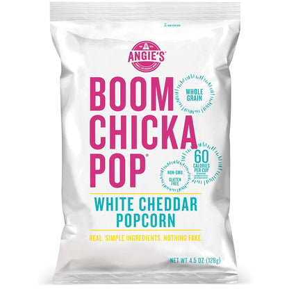 Angie's Boom Chica Pop White Cheddar Popcorn 4.5 oz Bag (Case Pack of 12)