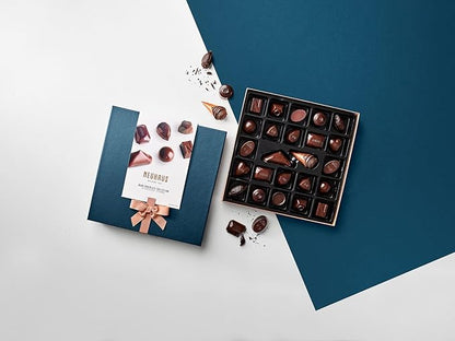 Neuhaus Belgian Chocolate Classic Discovery Collection All Dark Chocolates – 24 Timeless Neuhaus Intense Dark Coated Chocolate Pralines – Gourmet Chocolate Gift