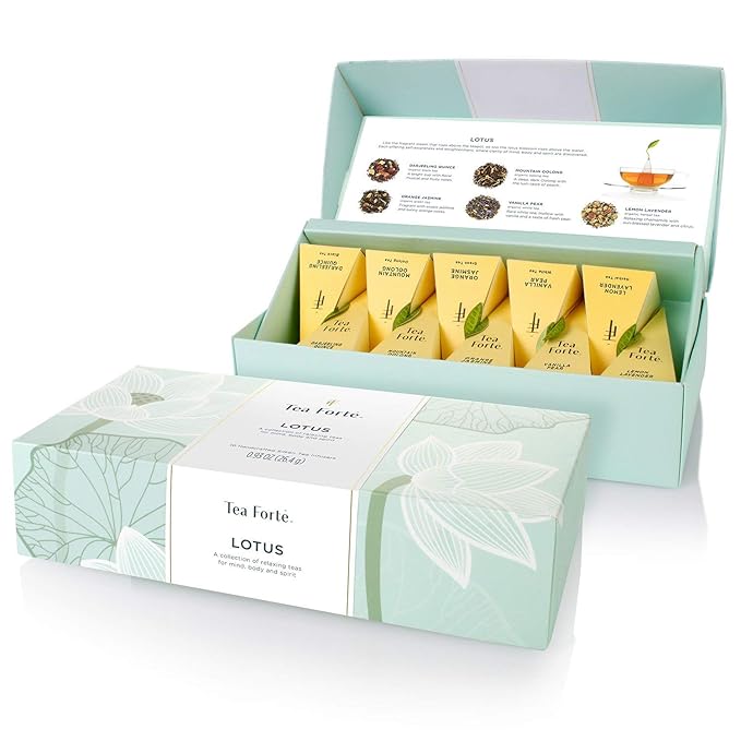 Tea Forte Petite Presentation Box Lotus 10 Infusers