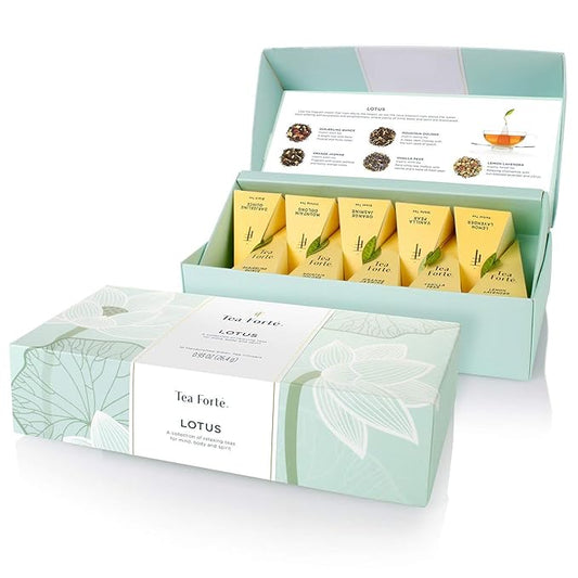 Tea Forte Petite Presentation Box Lotus 10 Infusers