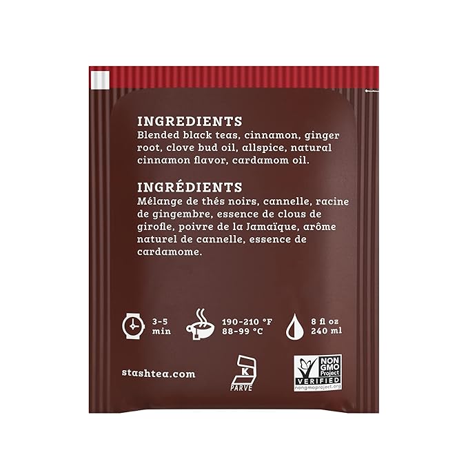 Stash Double Spice Chai Tea Bags (Case Pack of 100)