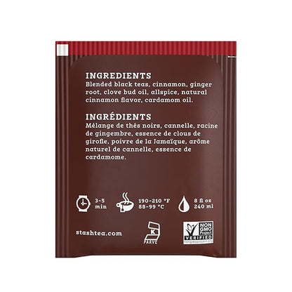 Stash Double Spice Chai Tea Bags (Case Pack of 100)