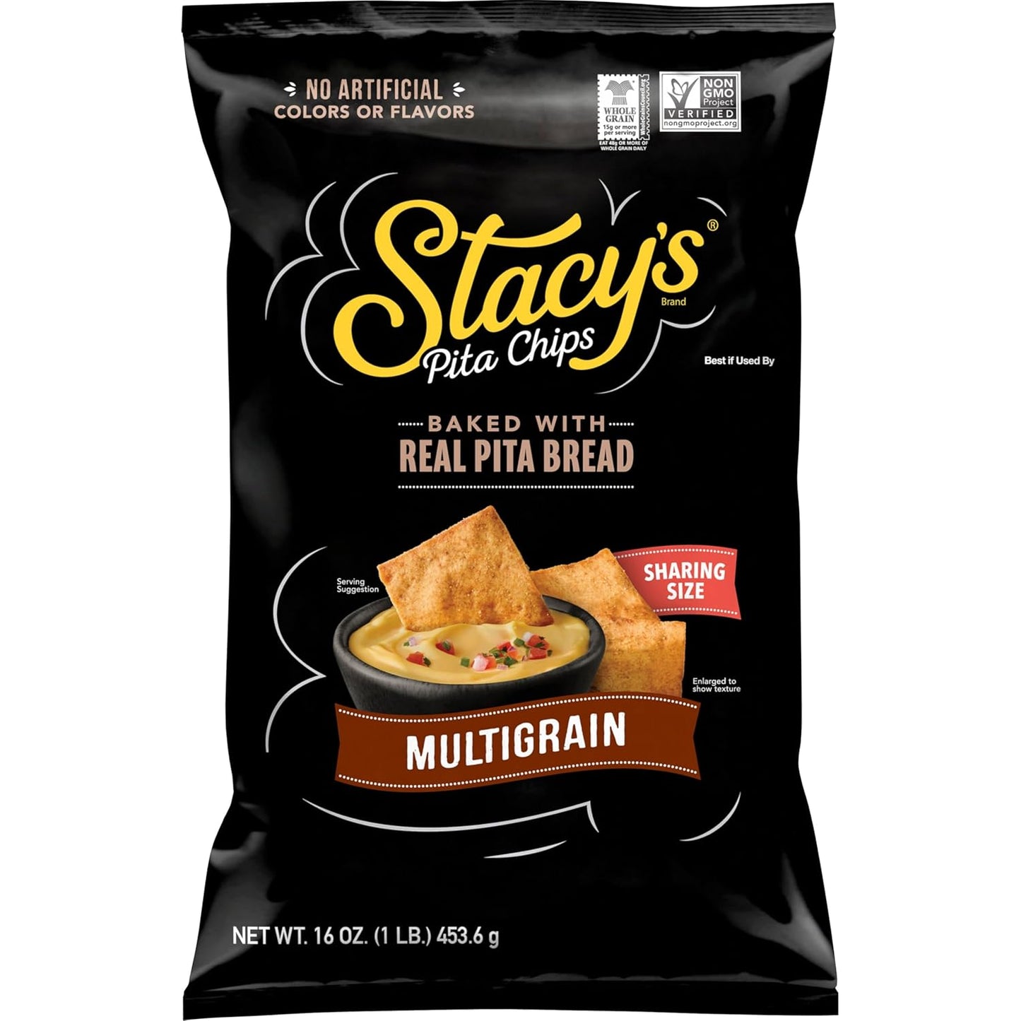 Stacy’s Baked Pita Chips Multigrain 16 oz (6 Pack)