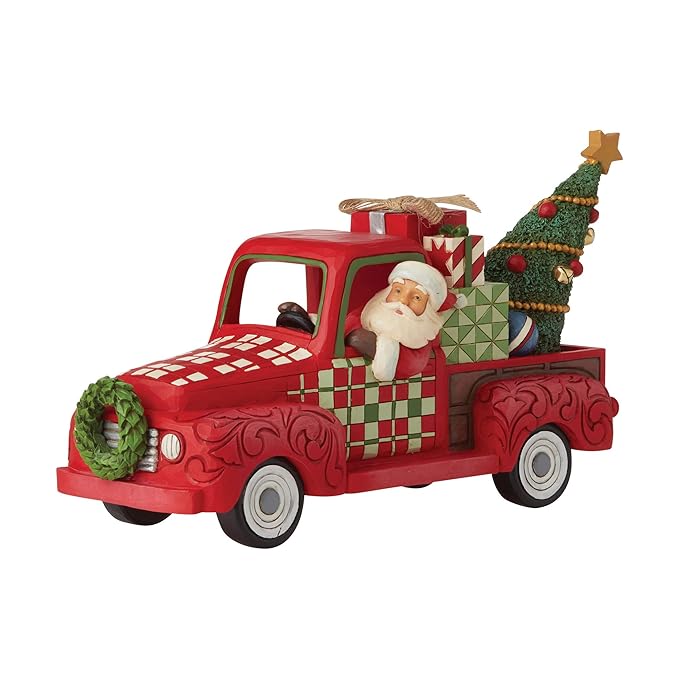 Hard to Find! Jim Shore Country Living Santa in Red Truck Figurine 6007443