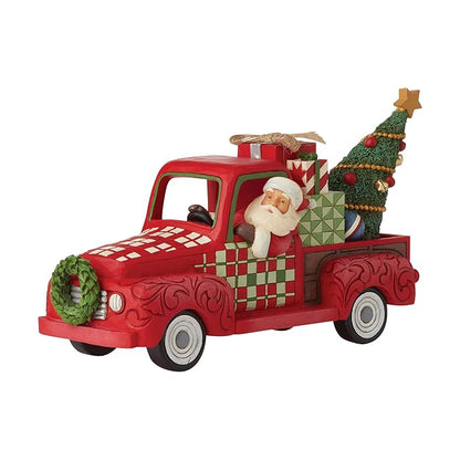 Hard to Find! Jim Shore Country Living Santa in Red Truck Figurine 6007443