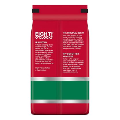 Eight O' Clock Decaf Medium Roast Whole Bean Coffee 21 oz (6 Pack)