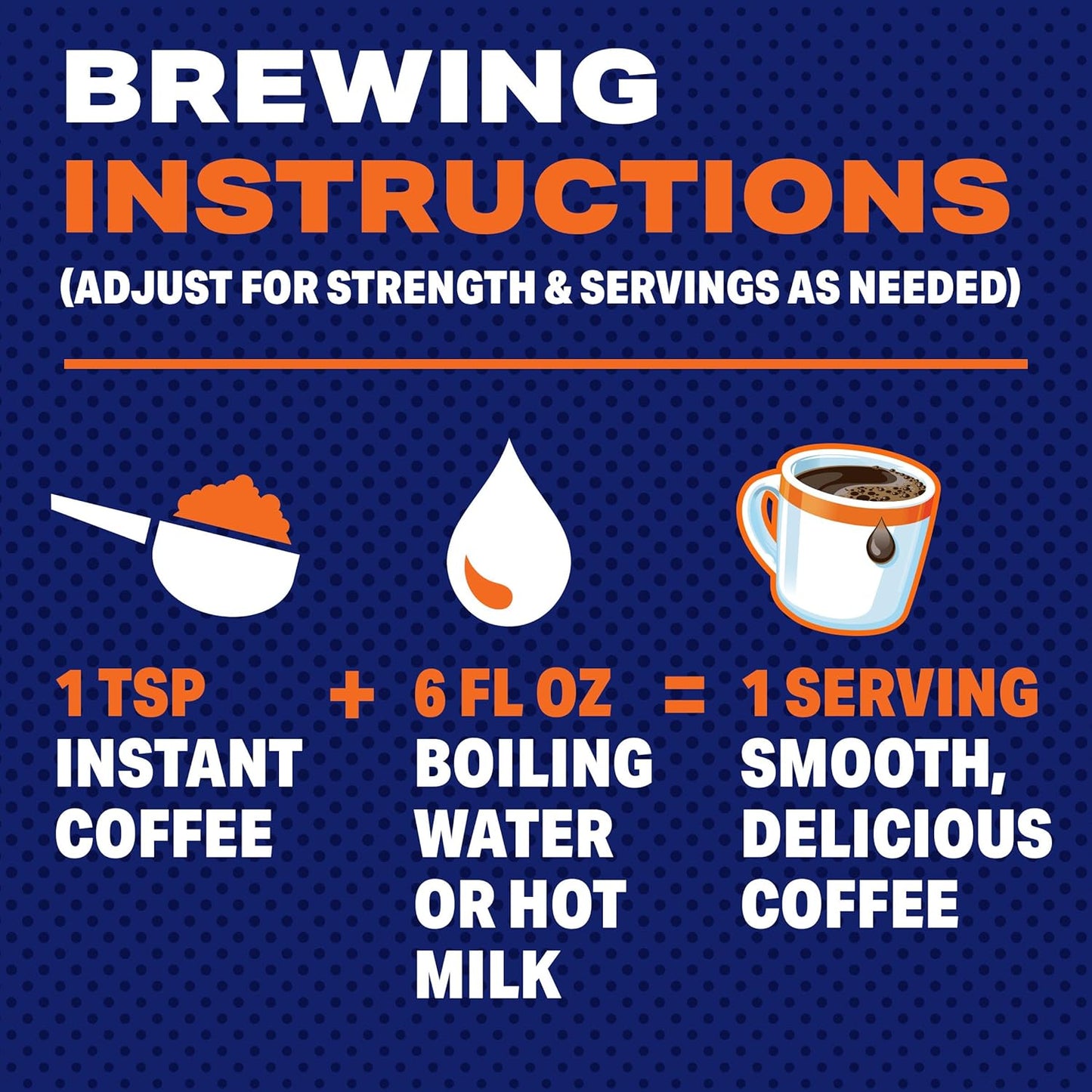 Maxwell House Dark Roast Instant Coffee 8oz ( Pack of 6)