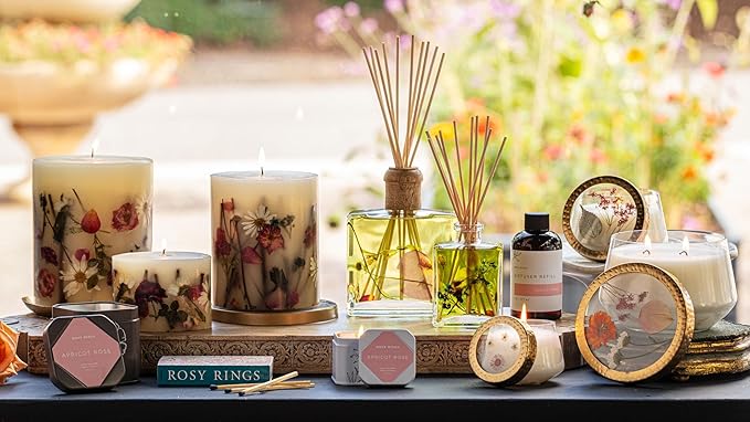 Rosy Rings Botanical Reed Diffuser - Apricot Rose 13oz