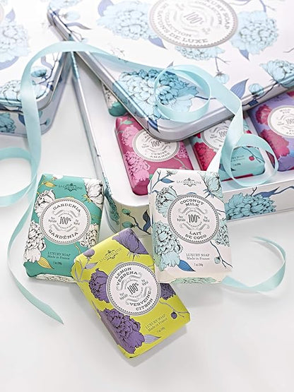 LA CHATELAINE Luxury Soap Collection Made with Organic Shea Butter (Set of 6)