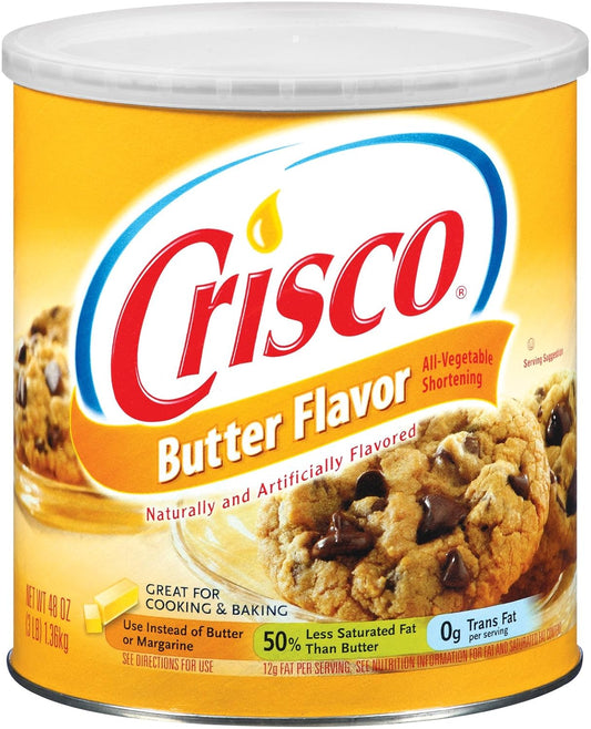 Crisco Butter Flavor Shortening 48 oz Canister