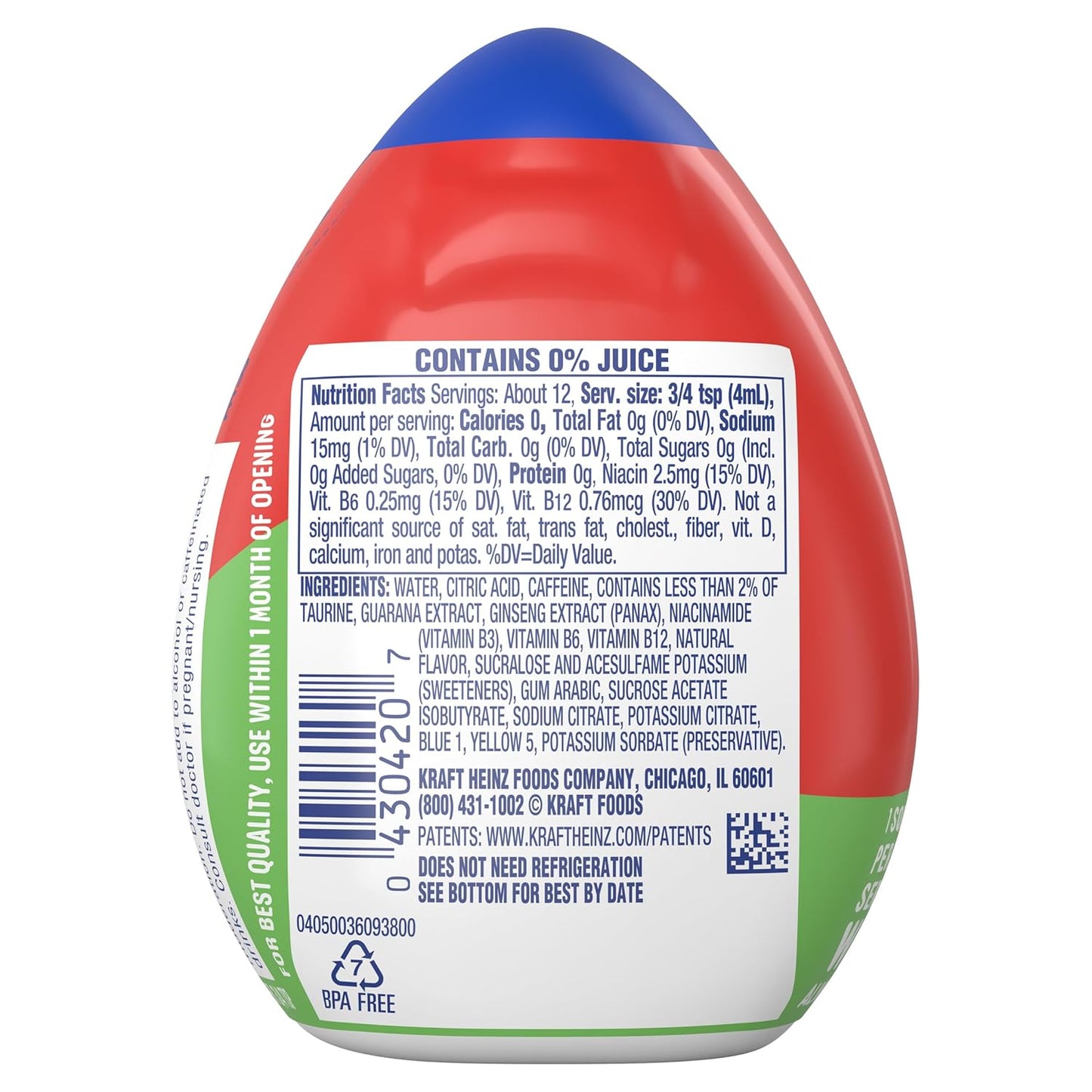 Mio Energy Green Thunder Liquid Water Enhancer 1.62 oz Each - 12 Pack