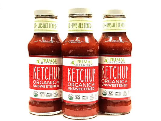 Primal Kitchen Organic Ketchup Unsweetened & Spicy - Pack of 3