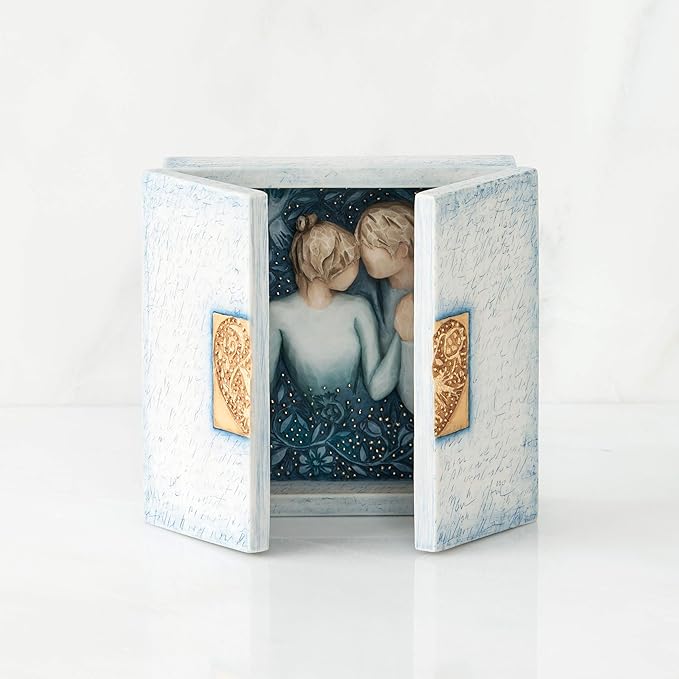 Willow Tree Duet, Sculpted Hand-Painted Triptych