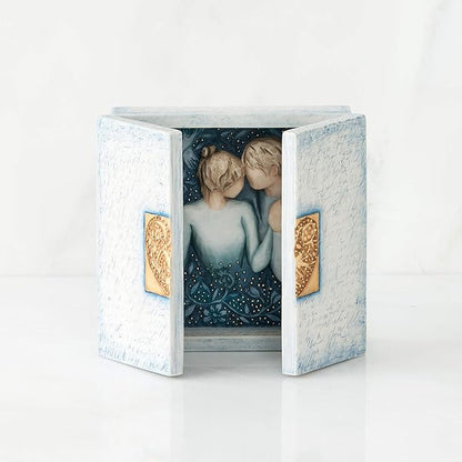 Willow Tree Duet, Sculpted Hand-Painted Triptych