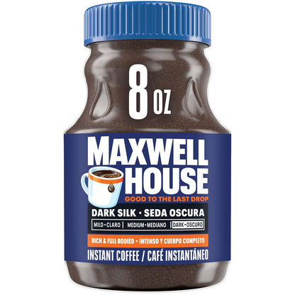 Maxwell House Dark (Silk) Roast Instant Coffee 8oz - Pack of 6