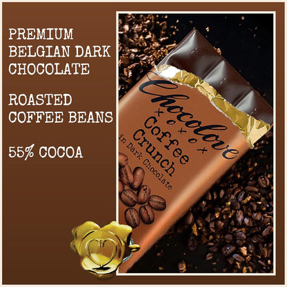Chocolove - Dark Chocolate Bar Coffee Crunch - 3.2 oz pack of 12