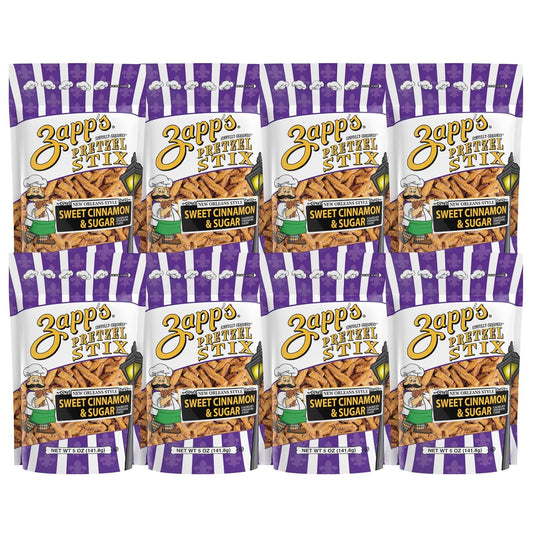 Zapp's Pretzel Stix Sweet Cinnamon & Sugar 5 oz (Pack of 8)