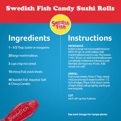 Swedish Fish Assorted Flavors Soft & Chewy Gummy Candy, 5 Pound Bag