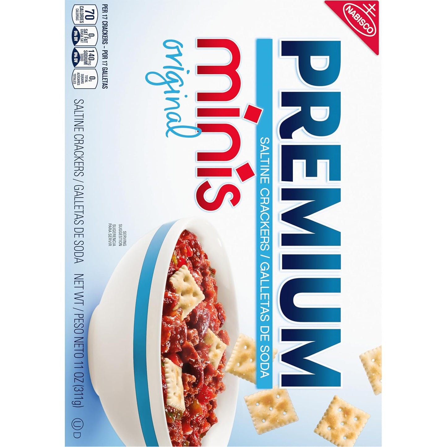 Nabisco Premium Mini Saltine Crackers 11 oz (Case Pack of 6)