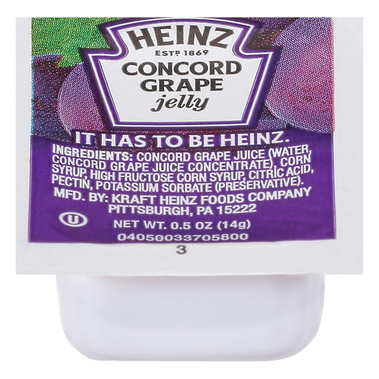Heinz Grape Jelly Cups 0.5 oz cups 200 in a box