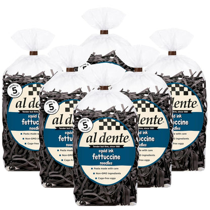 Al Dente Squid Ink Fettuccine Pasta, 10-Ounce Bag (Pack of 6)