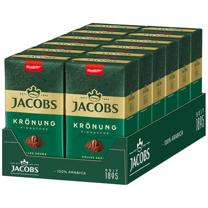Jacobs Kronung Ground Coffee Medium Roast 17.6 oz pack of 12
