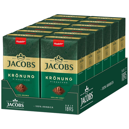 Jacobs Kronung Ground Coffee Medium Roast 17.6 oz pack of 12
