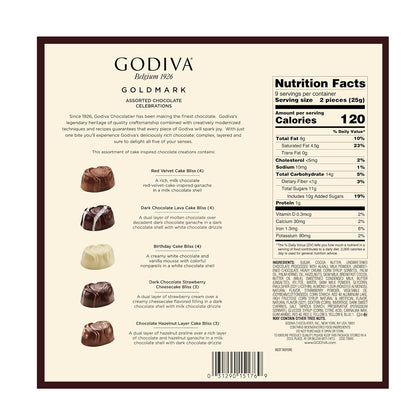 Godiva Assorted Cake Inspired Chocolates 6.6 oz (15 piece)
