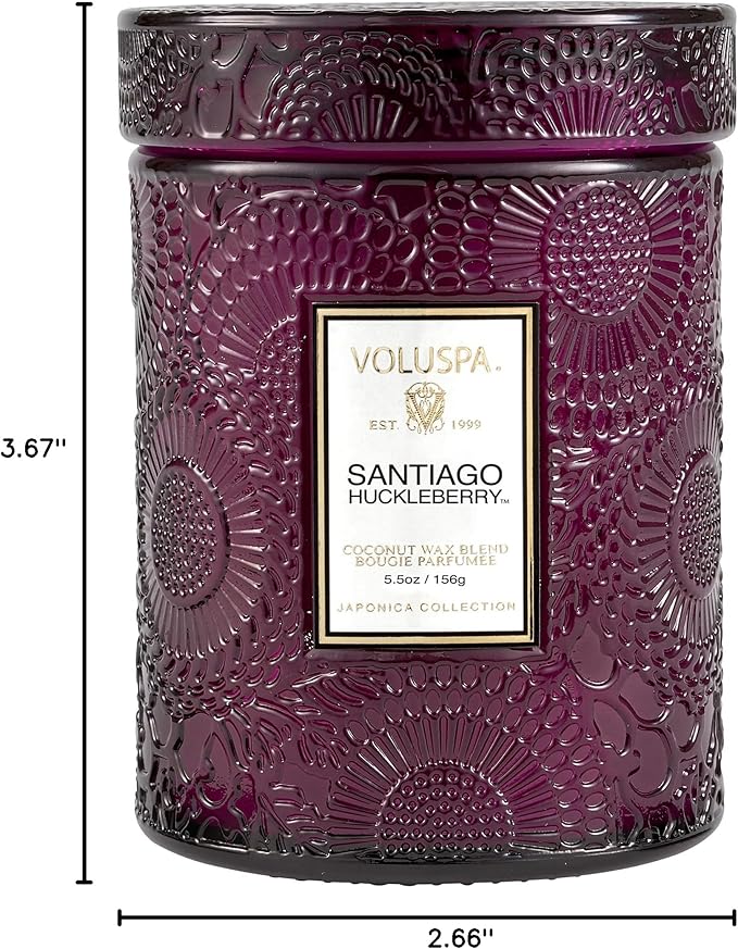 Voluspa Snatiago Huckleberry Mini Jar Candle 5.5 oz