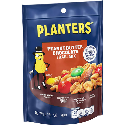 Planters Peanut Butter Chocolate Trail Mix 6 oz Bag (Case Pack of 12)