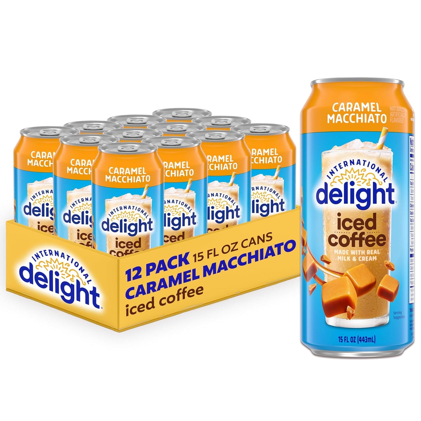 International Delight Caramel Macchiato Iced Coffee 15 oz (12 Pack)