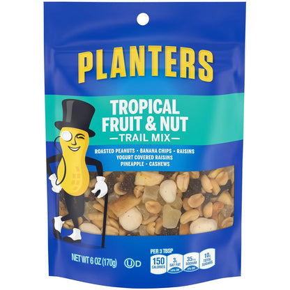 Planters Tropical Fruit and Nut Trail Mix 6 oz Bag (Case Pack of 12)