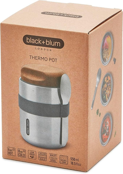 BLACK + BLUM Stainless Steel Thermo Pot, Steel, 550 ml Capacity