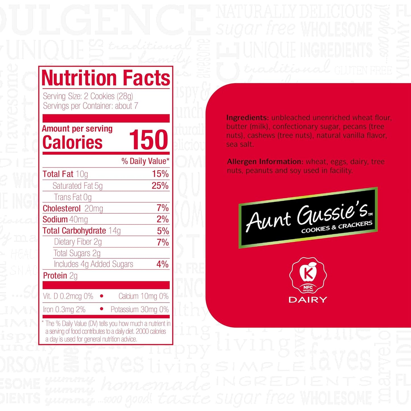 Aunt Gussie’s Pecan Meltaways Classic 7 oz ( Pack of 4)