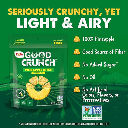 Dole Good Crunch Pineapple Bites Original 1.4 oz ( Pack of 6)