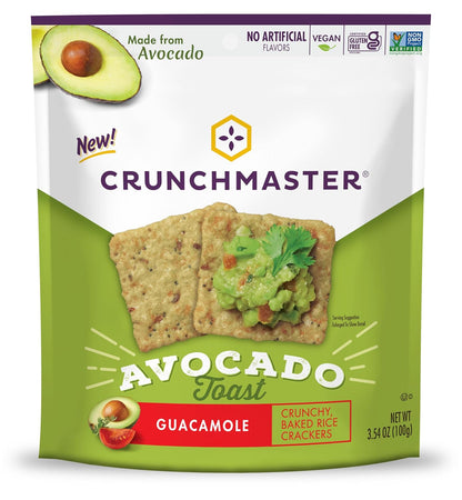 CrunchMaster Avocado, Salt and Pepper Toast Crackers 3.54 oz Bag (Case pack of 12)