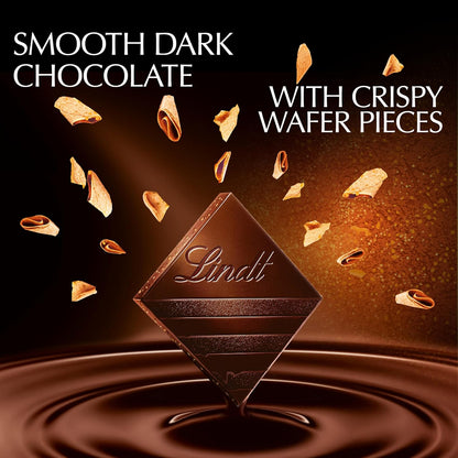 Lindt Excellence Crispy Wafer Dark Chocolate Bar 3.5 oz pack of 12