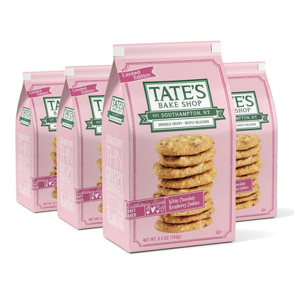 Tate's Bake Shop White Chocolate Raspberry Cookies 6.5 oz bag each