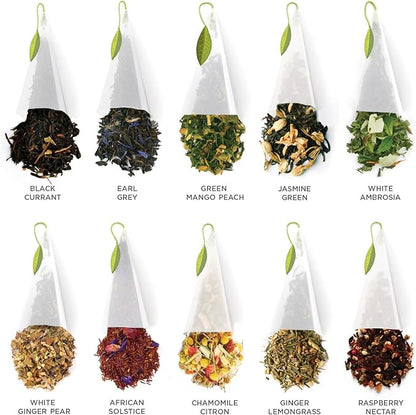 TEA FORTE, "Tea Tasting Assortment" Presentation Box of 20 Gourmet Tea Infusers