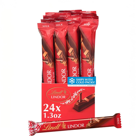 Lindt Lindor Chocolate Truffle Bars 1.3 oz bar (Case Pack of 24)