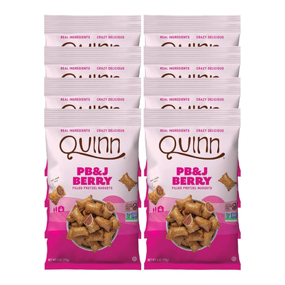 Quinn PB & J Berry Filled Pretzel Nuggets 6 oz ( Pack of 8)