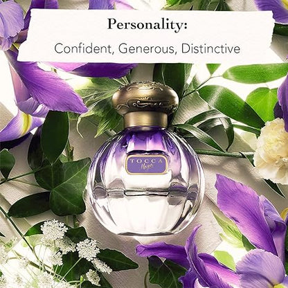 Tocca Women's Eau de Parfum, Maya Fragrance, 1.7oz (50 ml) - Warm Floral, Wild Iris, Blackcurrant, Patchouli Heart - Hand-Finished Bottle