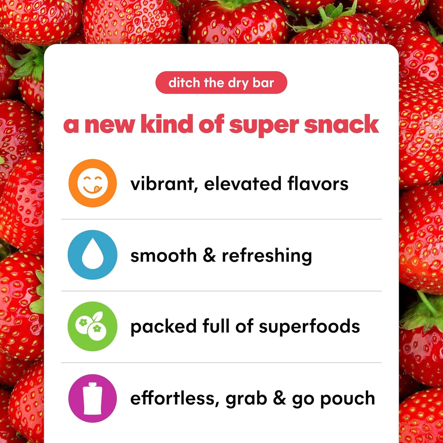 Noka Superfood Fruit Smoothie Pouches, Strawberry Pineapple, Healthy Snacks with Flax Seed, Prebiotic Fiber and Plant Protein, Vegan and Gluten Free, Organic Squeeze Pouch, 4.22 oz, 6 Count