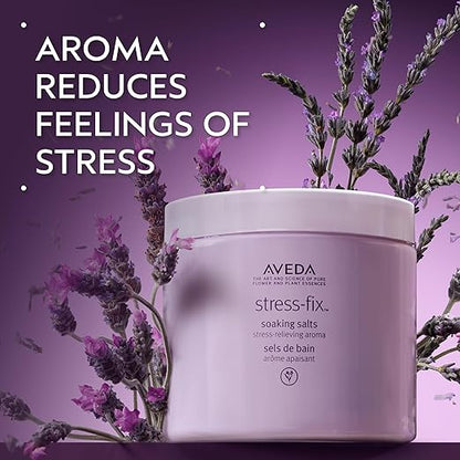 Aveda Stress-Fix Soaking Salts | Stress-Relieving Bath Salts | with Aroma of Lavender, Lavandin, Clary Sage, 16 Ounce